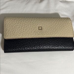 Kate Spade Two-Tone Black and Tan Wallet